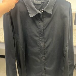 Chef Works Black ZIP Up Shirt